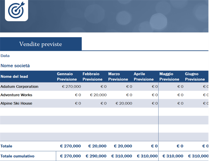Registro lead di vendita per piccole aziende Registro lead di vendita per piccole aziende