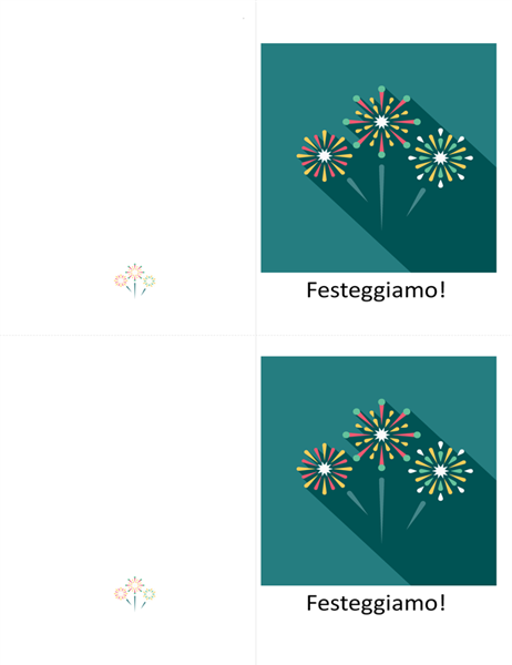 Biglietto d'auguri con fuochi d'artificio Biglietto d'auguri con fuochi d'artificio