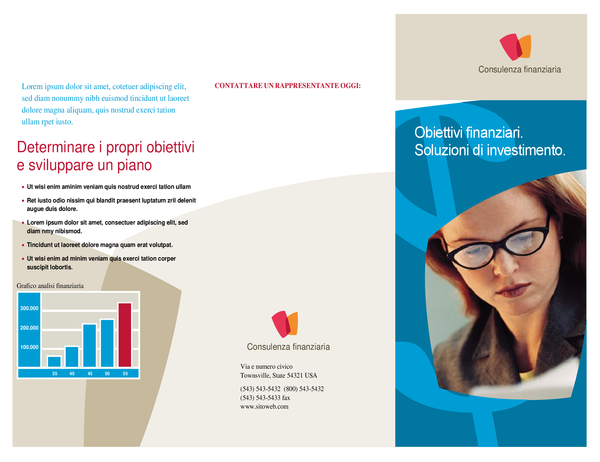 Brochure aziendale finanziaria (pieghevole) Brochure aziendale finanziaria (pieghevole)
