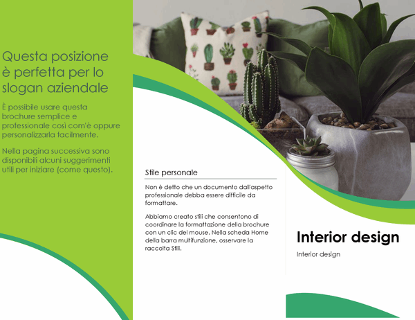 Brochure per interior design