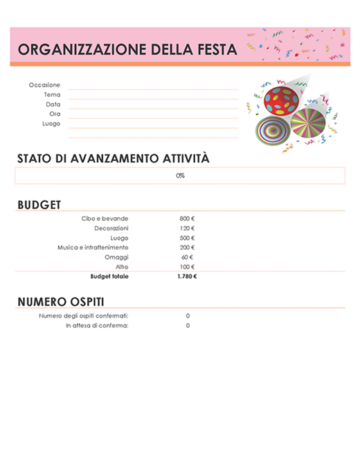 Organizzazione di feste Organizzazione di feste