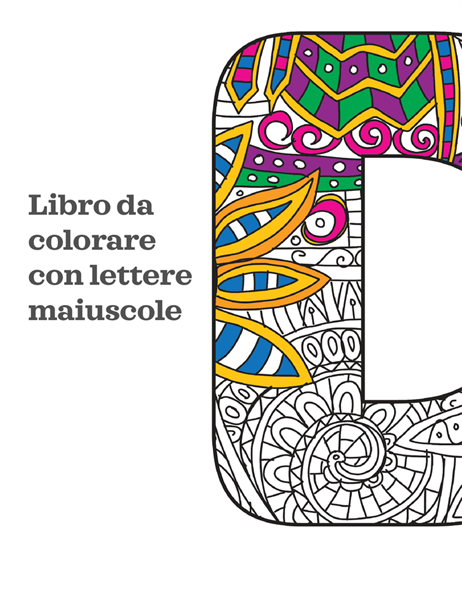 Libro da colorare con lettere maiuscole Libro da colorare con lettere maiuscole