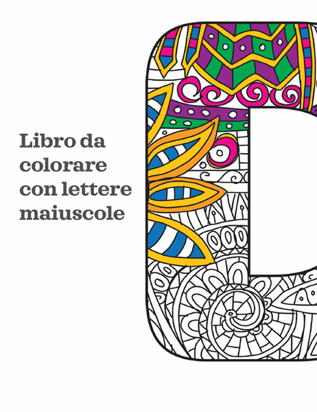 Libro da colorare con lettere maiuscole