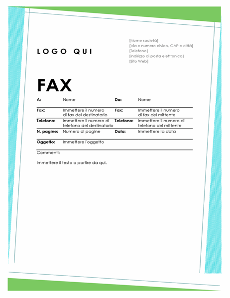 Copertina fax geometrica