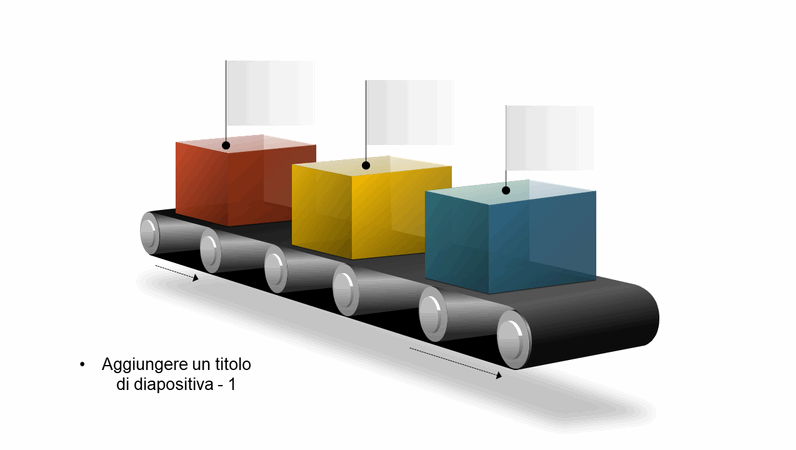Elemento grafico del blocco di un nastro trasportatore 