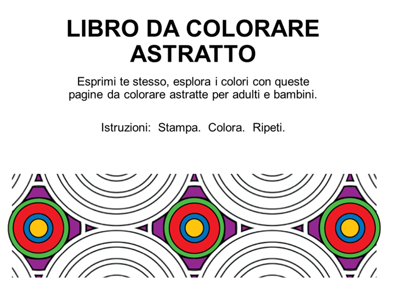 Libro da colorare con disegni astratti Libro da colorare con disegni astratti