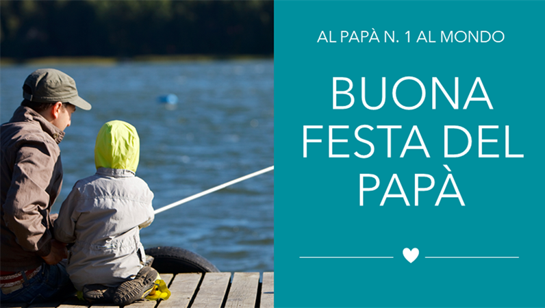 Biglietto di auguri fotografico per la Festa del papà Biglietto di auguri fotografico per la Festa del papà