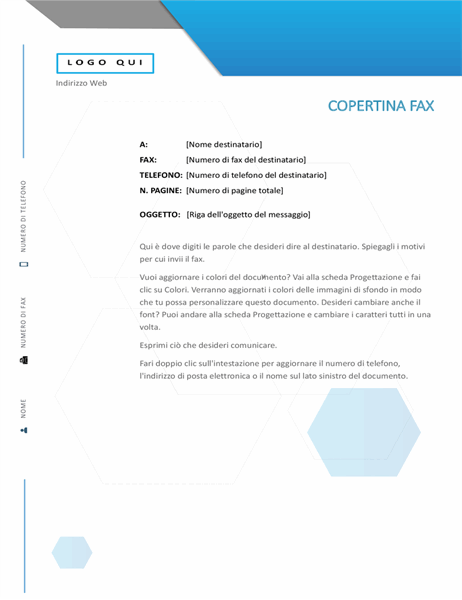 Copertina fax esagonale