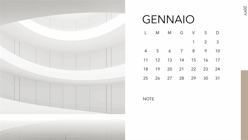 Calendario fotografico architettonico