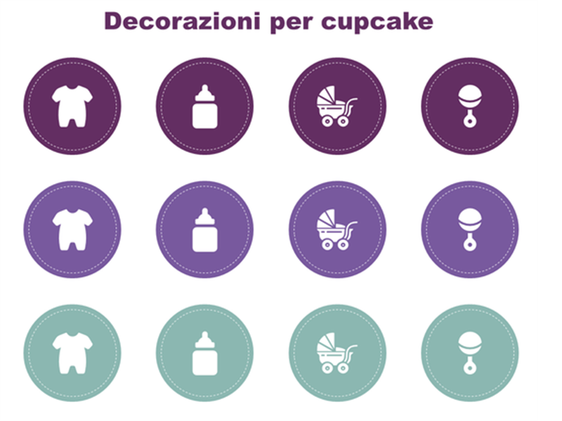 Decorazioni cupcake per baby shower Decorazioni cupcake per baby shower