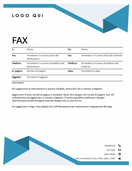 Copertina fax Righe