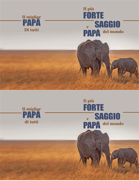Biglietto per la Festa del Papà con elefante saggio