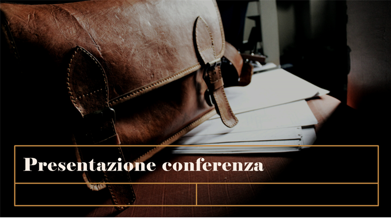 Presentazione classica per conferenza Presentazione classica per conferenza