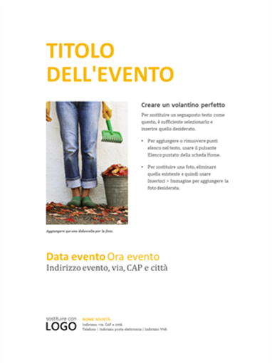 Volantino piccola azienda (schema oro) Volantino piccola azienda (schema oro)