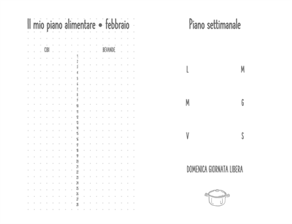 Diario della pianificazione dei pasti Diario della pianificazione dei pasti