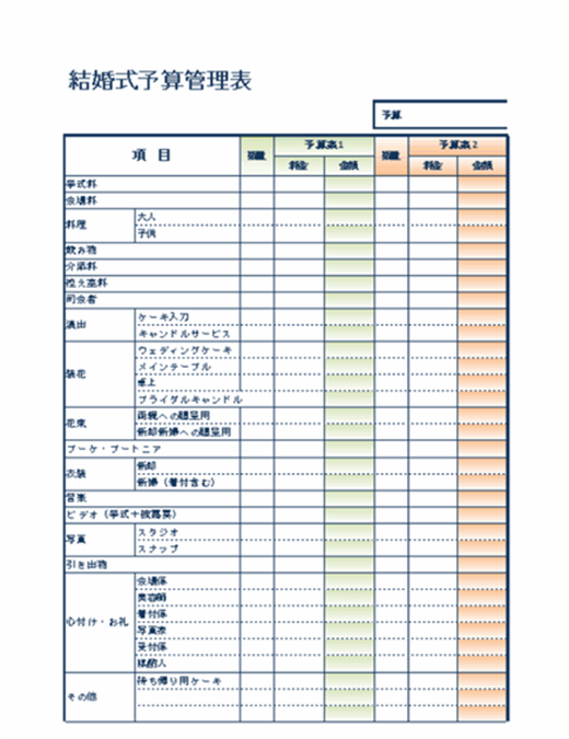 月間家計簿