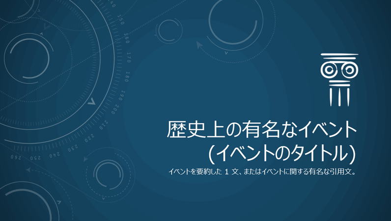 歴史上の重大事件のプレゼンテーション