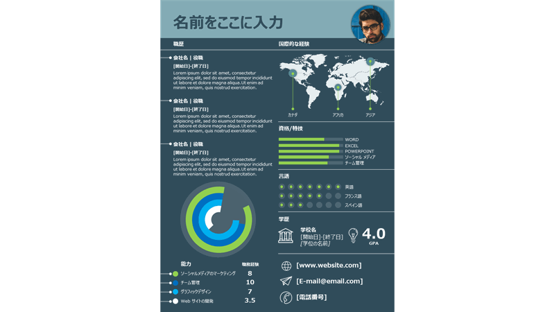 国際インフォグラフィックの履歴書