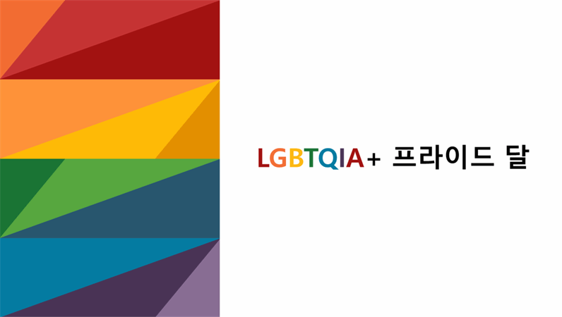 LGBTQIA 프라이드의 달 프레젠테이션