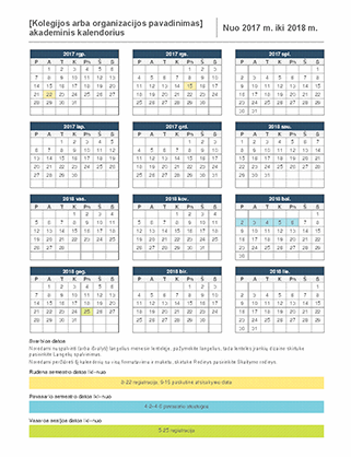2017-2018 mokslo metų kalendorius 2017-2018 mokslo metų kalendorius