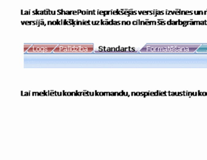 SharePoint Server: lentes atsauču rokasgrāmata
