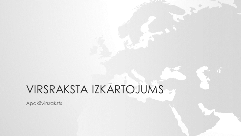Pasaules karšu sērija: Eiropas kontinenta prezentācija (platekrāna) Pasaules karšu sērija: Eiropas kontinenta prezentācija (platekrāna)