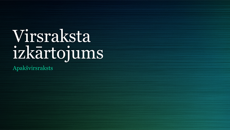 Prezentācija ar zaļganu matēta metāla efektu (platekrāna) Prezentācija ar zaļganu matēta metāla efektu (platekrāna)