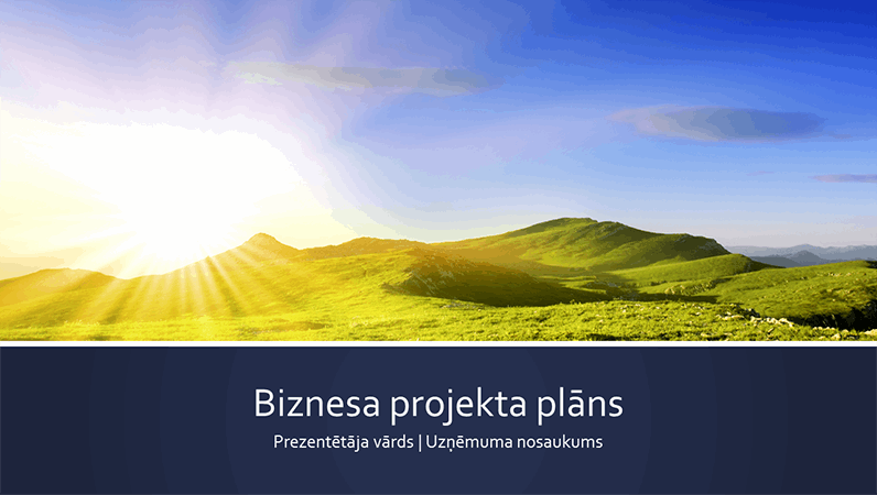 Biznesa projekta plāna prezentācija (platekrāna)