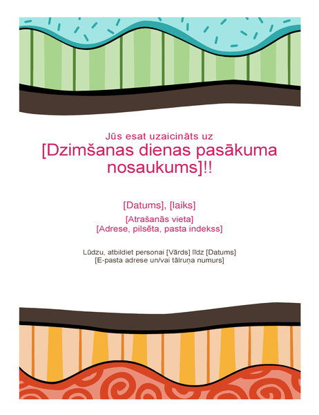 Dzimšanas dienas skrejlapa (košs dizains) Dzimšanas dienas skrejlapa (košs dizains)