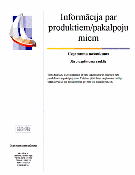 Reklāmas lapa (horizontāls dizains)