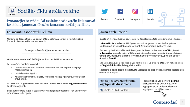 Sociālo tīklu attēla veidne Sociālo tīklu attēla veidne