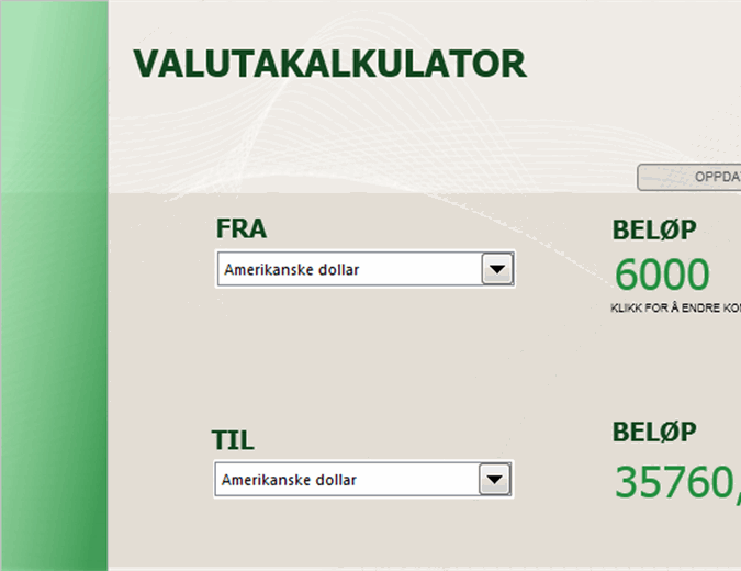 Valutakalkulator Valutakalkulator