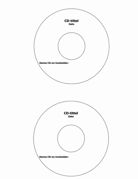 Etikett – CD-forside (for Avery 5824)