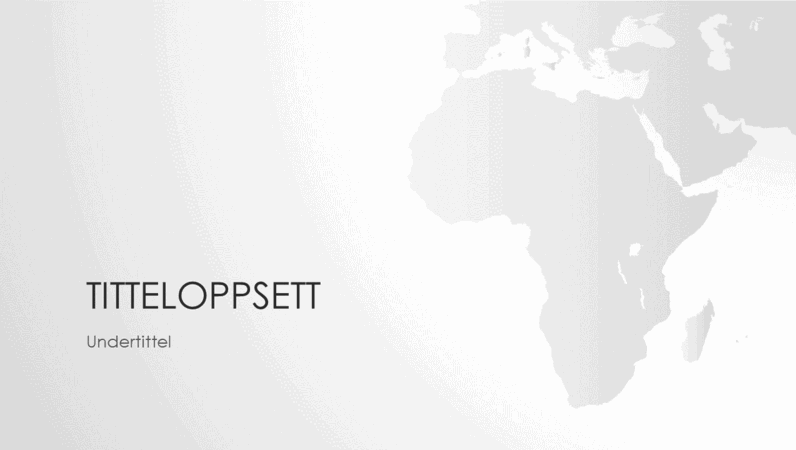 Serie av verdenskart, presentasjon av det afrikanske kontinentet (bredformat)