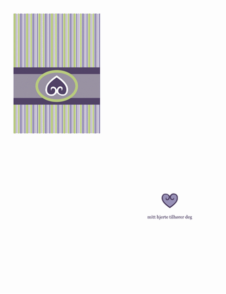 Kjærlighetskort (purpurdesign)