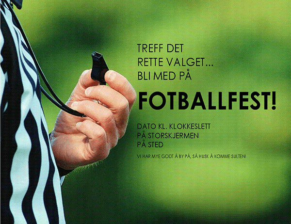 Flygeblad for fotballfest