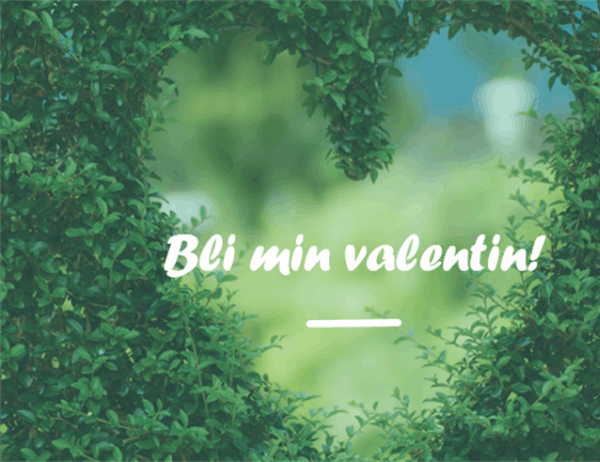 Valentinsdagskort (brettet i to) Valentinsdagskort (brettet i to)
