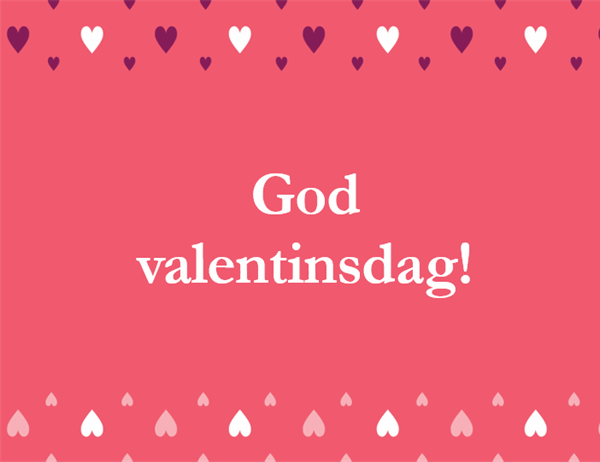 Valentinsdagskort (brettet i fire) Valentinsdagskort (brettet i fire)