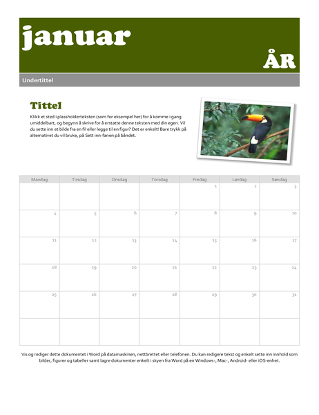 Kalender for øyeblikksbilde Kalender for øyeblikksbilde