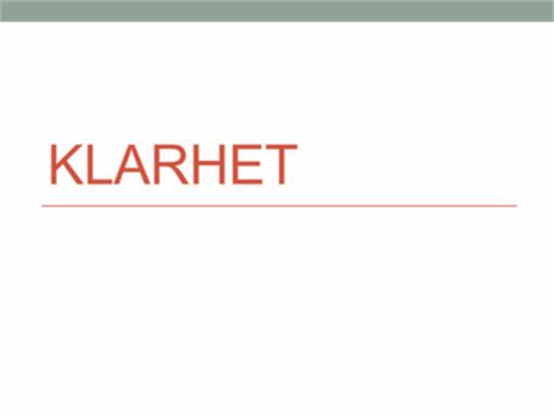Klarhet Klarhet