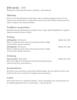 CV CV