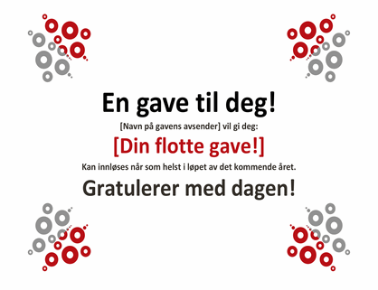 Gavekort Gavekort