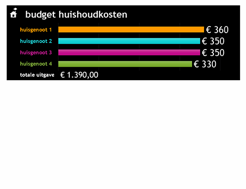 Budget voor huishoudkosten
