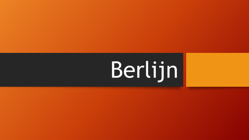Berlijn oranje Berlijn oranje