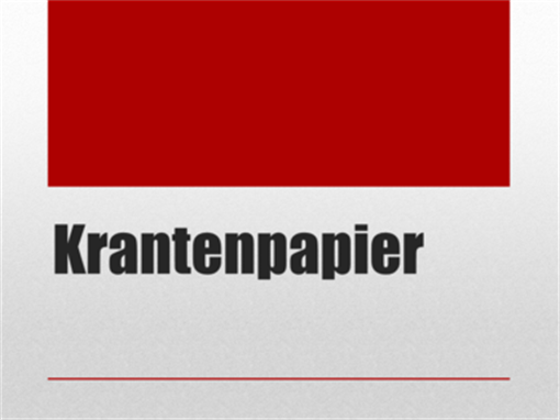 Krantenpapier Krantenpapier