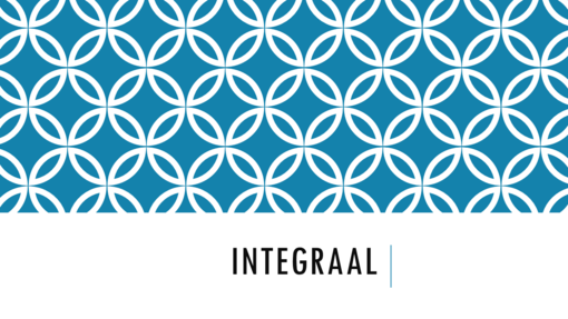 Integraal Integraal