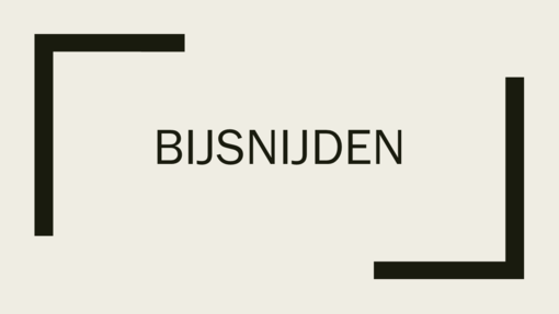 Bijsnijden Bijsnijden
