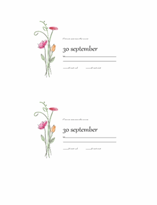 RSVP-kaarten (ontwerp in waterverf) RSVP-kaarten (ontwerp in waterverf)