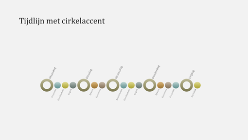 Dia met tijdlijnschema voor gebeurtenissen (breedbeeld) Dia met tijdlijnschema voor gebeurtenissen (breedbeeld)