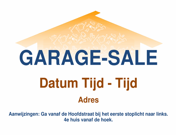 Folder voor garage-sale